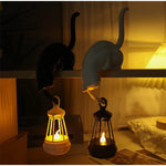 lampe suspendue chat moderne plastique noir blanche texture mat bougie