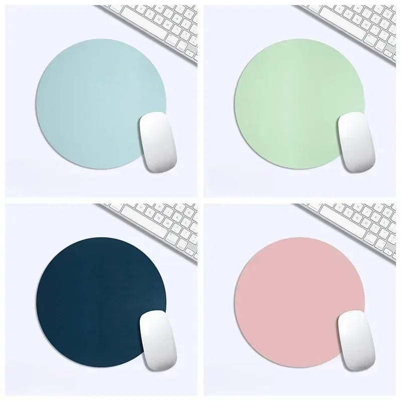 tapis souris cuir bleu clair vert pastel moderne antidérapant minimaliste adhésif maison bureauécole