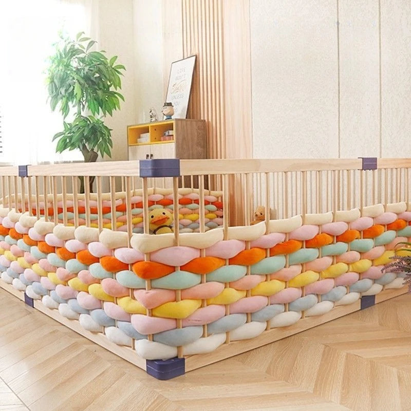 barrière lit bébé multicolore tissée coquillage moderne opaque 510cm sécurité chambre enfants
