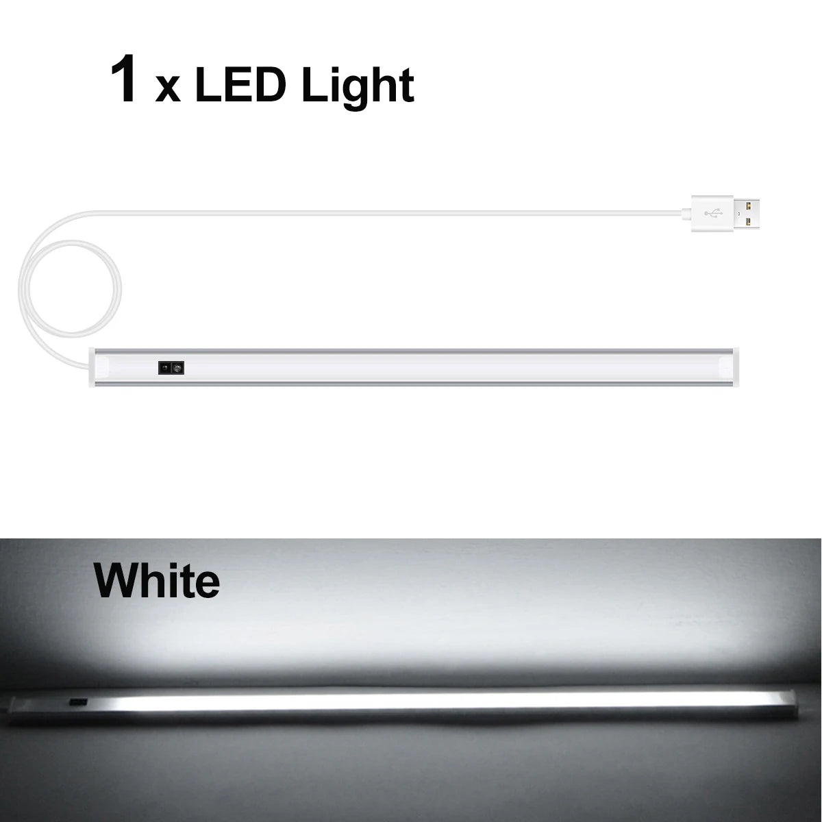 lampe led barre cuisine 30cm 40cm 50cm blanc blanc chaud adhésif sensoriel moderne minimaliste