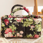 sac main motif floral patchwork multi usages poignées détachables réutilisable couleurs vives vintage porté
