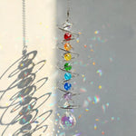 décoration extérieure cristal spirale métallique colorées argent doré moderne fenêtre suncatcher