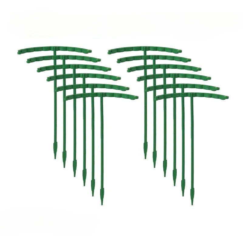 support plante plastique vert foncé moderne 12 pièces tiges fixations jardin fleurs