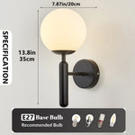 applique murale moderne or noir led éclairage chambre cuisine salle manger fixée mur minimaliste