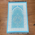 tapis prière polyester géométrique violet bleu moderne traditionnel sans BPA