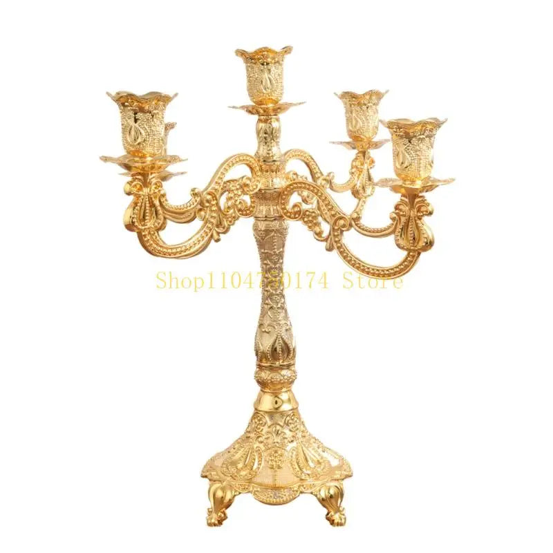 bougeoirs or baroques têtes motifs floraux classiques ornements noël événements