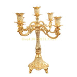 bougeoirs or baroques têtes motifs floraux classiques ornements noël événements