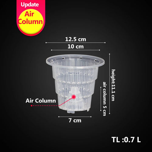 pot orchidée plastique transparent trous aération croissance racines fleur maison jardin