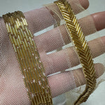 ruban decoratif or beige chevron transparent mariage decoration festive 85cm polyester echangefastecologique