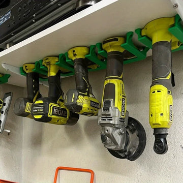 rangements outils électriques perceuse sans fil clips anti dérapant moderne atelier garage Jaune Noir
