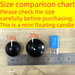 bougies flottantes noires rondes 10g 20g 1.5pouce 1.8pouce minimaliste fil vases table mariage