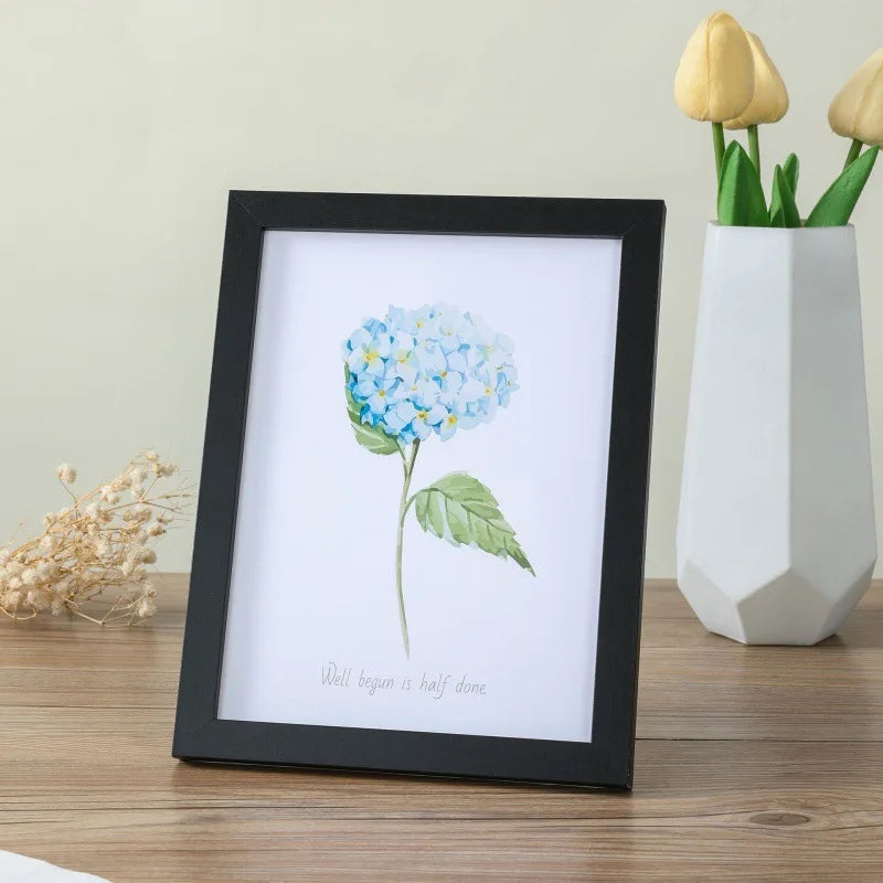 cadre photo bois clair moderne minimaliste verre transparent 10x15cm noir blanc