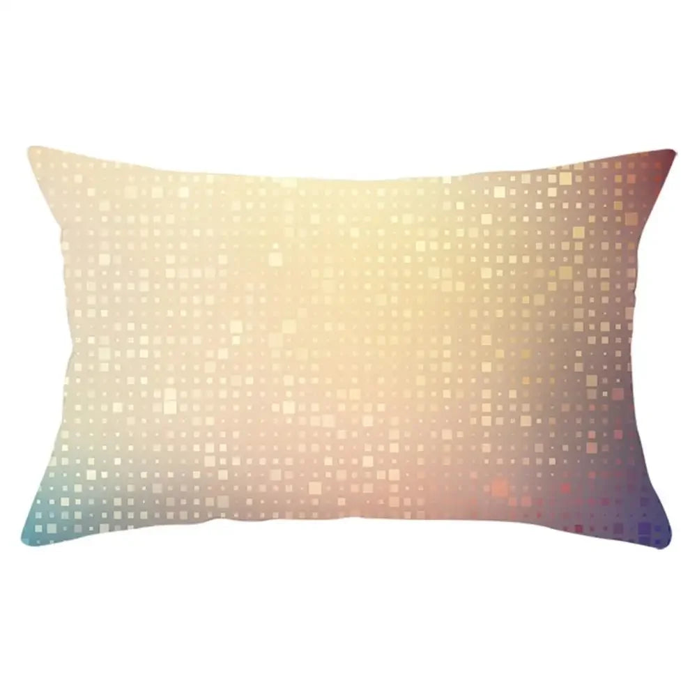 coussin rectangulaire géométrique multicolore décoration intérieure moderne polyester confortable 30x50cm fixations