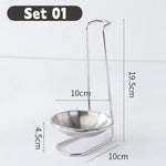 support cuillères bols argent or moderne fixation clips cuisine accessoires rangement vertical minimaliste