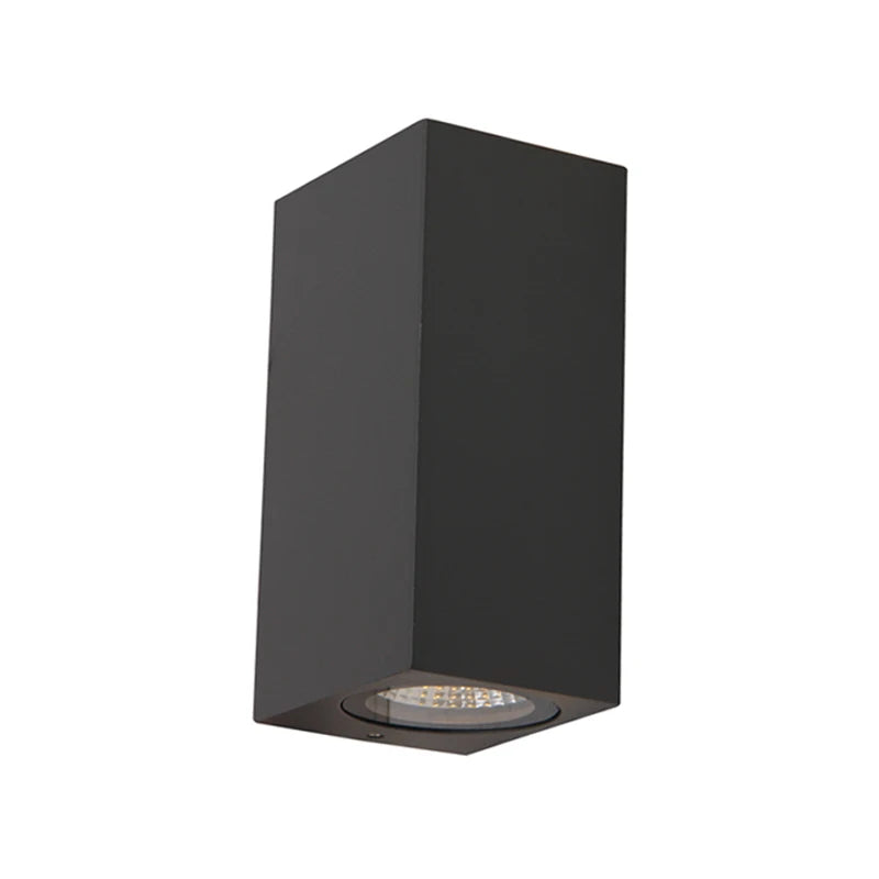 applique murale led moderne noire ip65 mur fixe ampoule incluse autonome