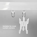 rideaux blancs rubans fins clips modernes accessoires voilages polonais fixations plastique haute qualité