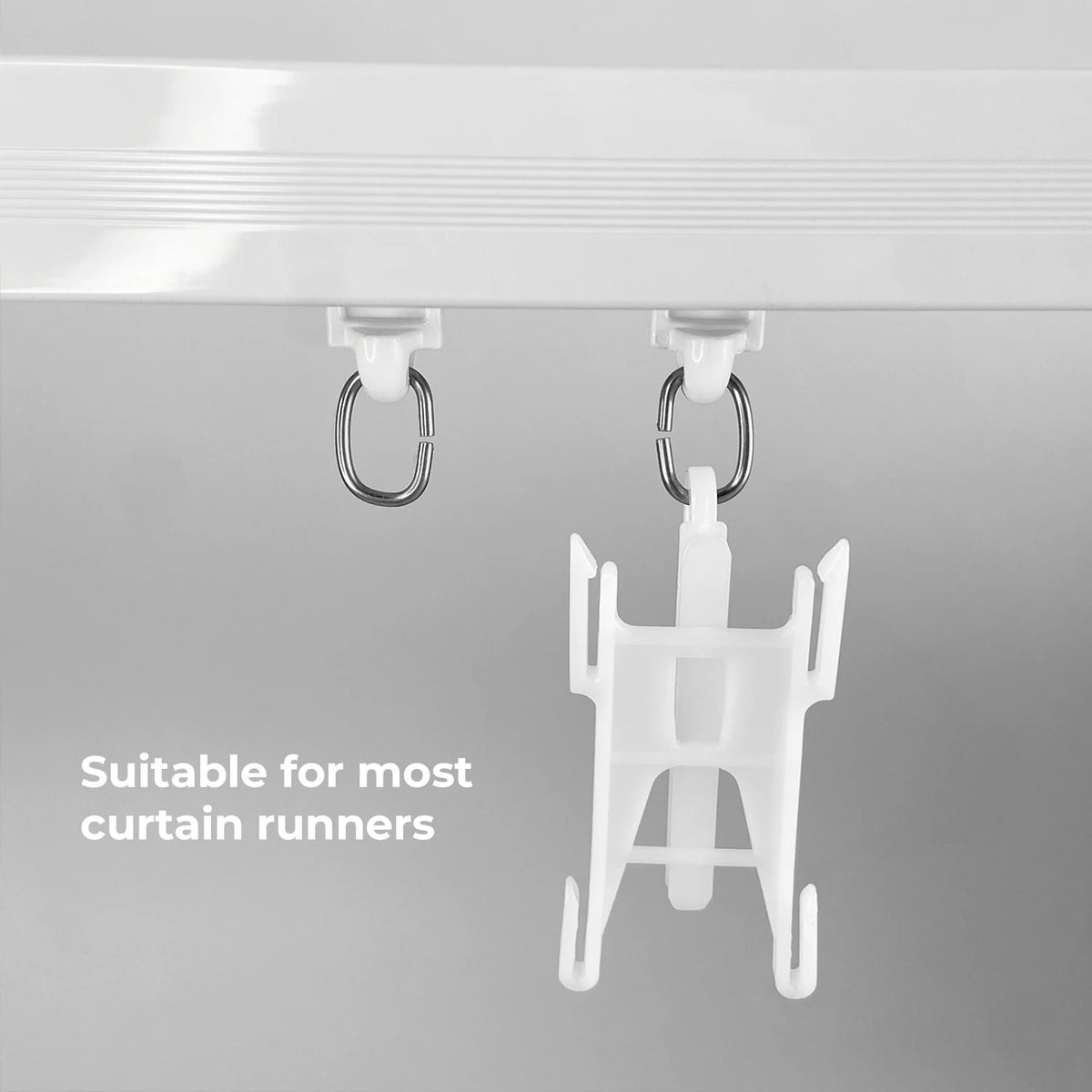 rideaux blancs rubans fins clips modernes accessoires voilages polonais fixations plastique haute qualité
