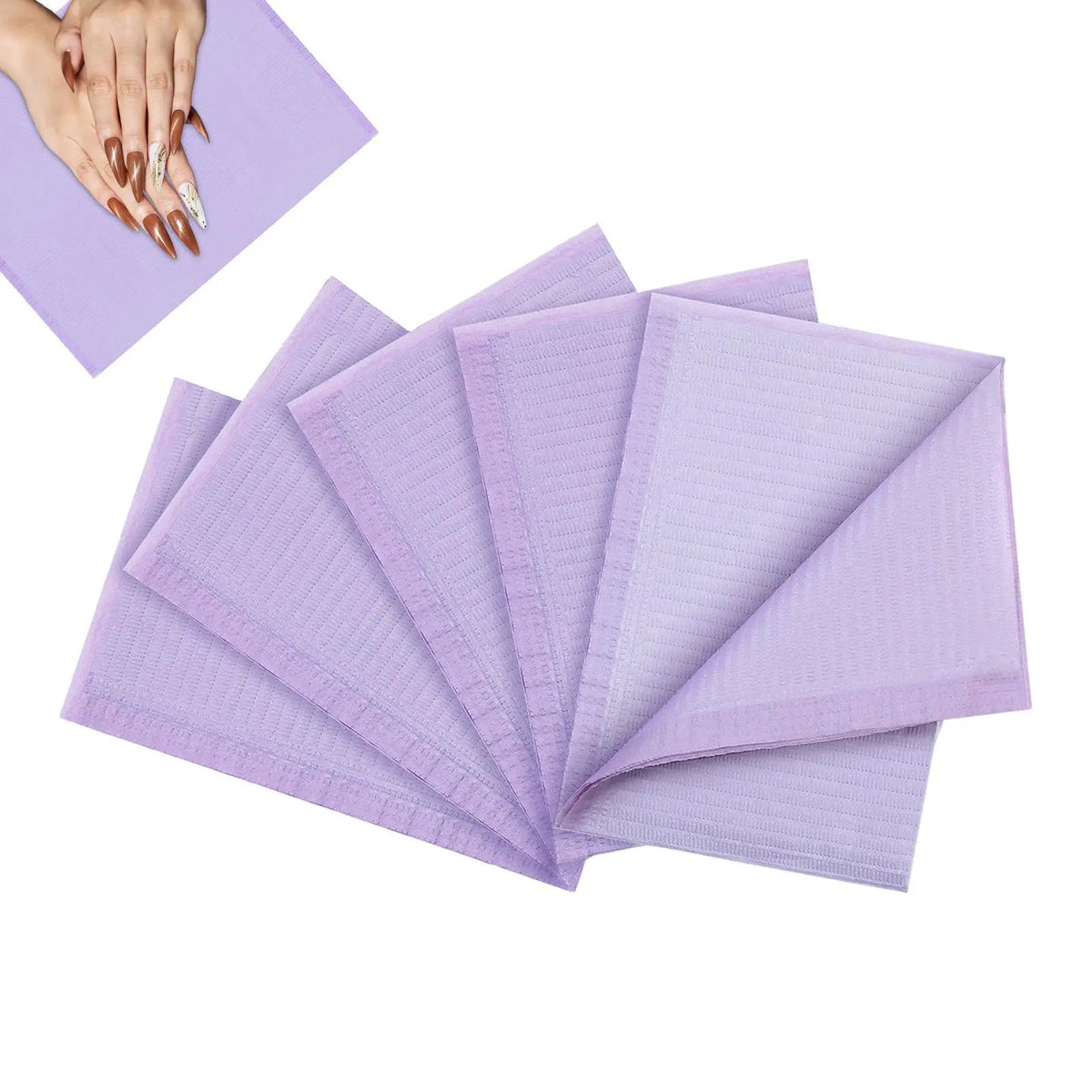tapis table jetables rose violet blanc gaufrés salon beauté professionnel manucure nail art