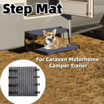 tapis sol antidérapant hauteur réglable robuste anti saleté caravane camping car gris foncé vert