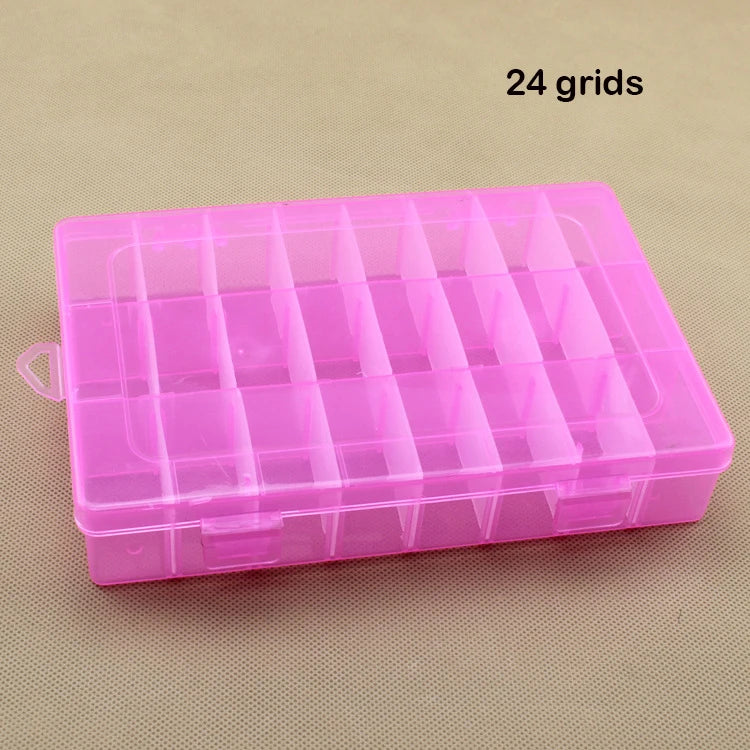 boîte rangement transparente 15 compartiments pratique réutilisable modulaire bijoux articles divers plastique respectueux environnement