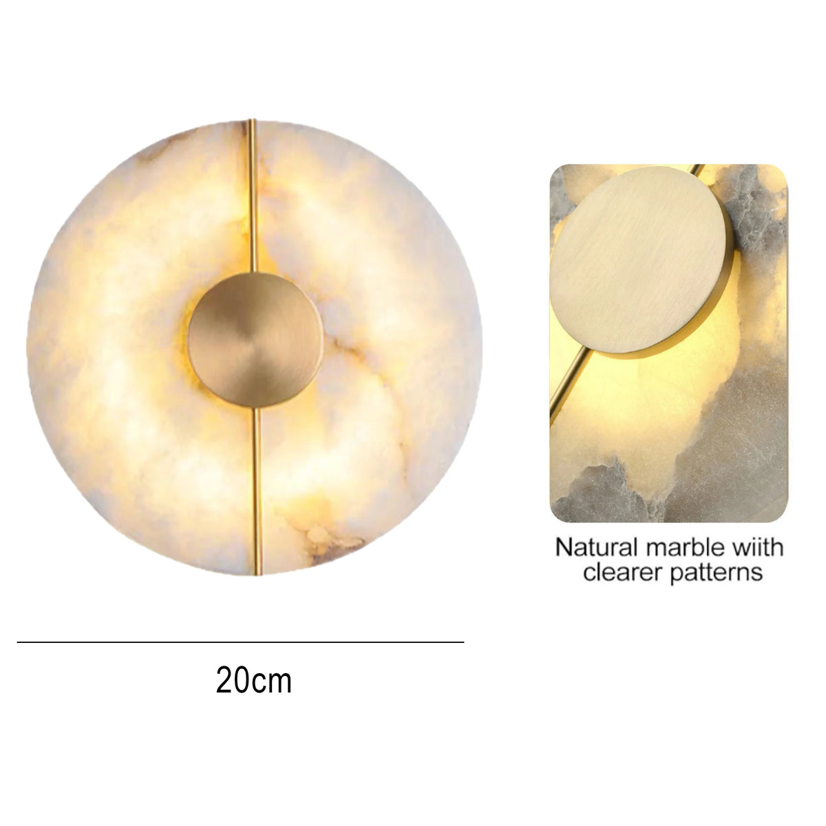 lampe murale moderne applique murale blanche dorée veines marbrées led élégante semi translucide chambre