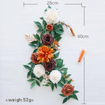 guirlande florale décoration mariage blanc bleu foncé roses dahlias chrysanthèmes extérieur romantique champêtre automnal