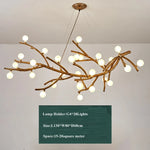 suspension lumineuse moderne branchies naturelles boules translucides marron clair blanc