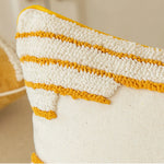 coussins décoratifs géométriques boho chic blanc moutarde tassel chambre canapé maison sans rembourrage