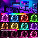 ruban led multicolore moderne télécommande 24touches facile salon fêtes noël