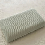 housse coussin coton polyester rayures vertes moderne fixée 30x50cm 40x60cm 42x70cm