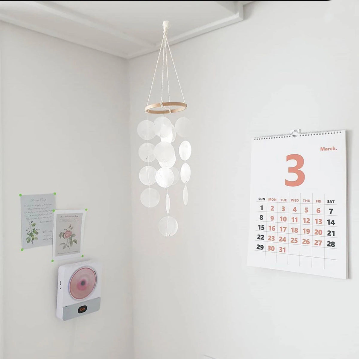 mobile mural moderne multicolore translucemment circulaire cordelette disques circulaires chambre enfants deco nouvelle an