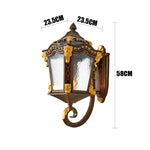 lampe murale éclairage extérieur moderne classique verre moulé texture dorée hydrofuge é27 led noir