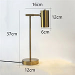 lampe table moderne dorée lisse interrupteur bouton led opaque chambre salon étude