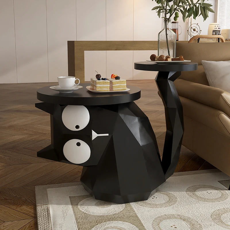 table basse forme chat moderne artistique table dappoint deco maison ornement cream