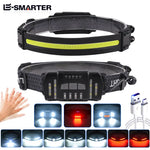 lampe frontale rechargeable led modes lumiere réglable tête camping pêche