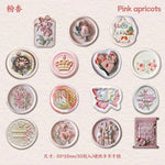 timbres poste multicolores motifs floraux vintage opacité 30 pcs enveloppe transparente