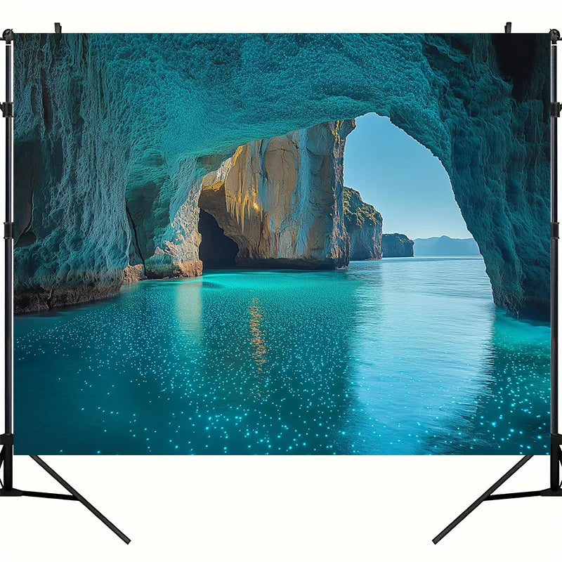 papier peint mural bleu arches rocheuses paysage marin moderne décoration mur opaque grande taille