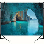 papier peint mural bleu arches rocheuses paysage marin moderne décoration mur opaque grande taille