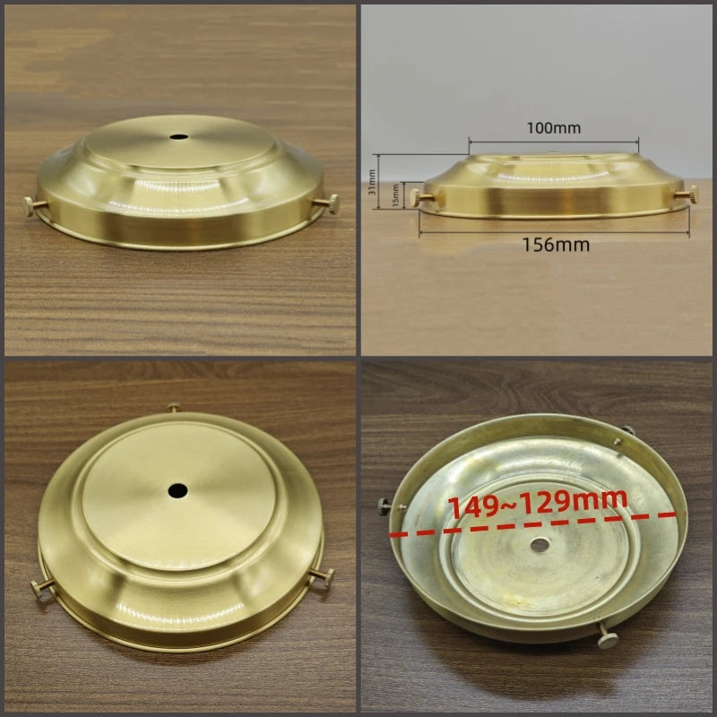 socle lampe doré lisse opaque classique fixations brasure laiton haute qualité