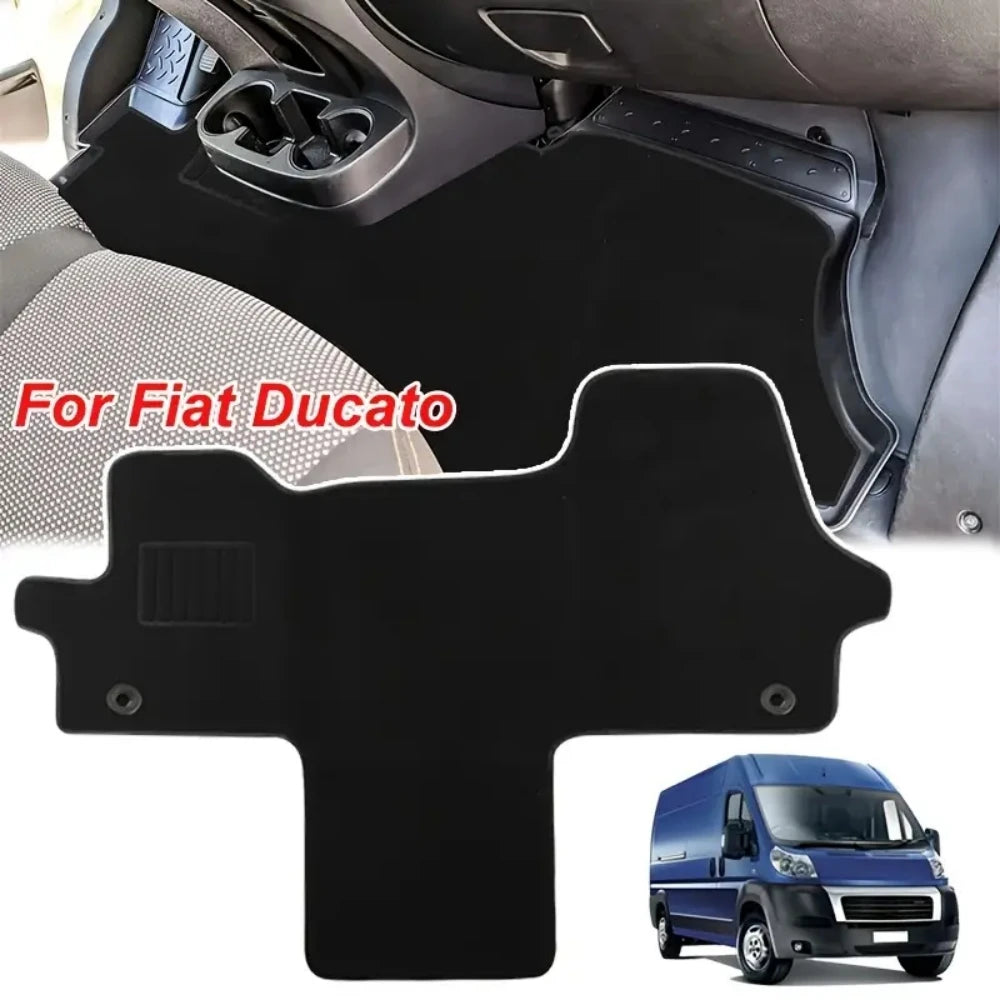 tapis sol noir pratique texture douce fibre synthétique voiture utilitaire