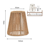 abat jour tressé boho naturel beige luminaire suspendu vintage opalescent
