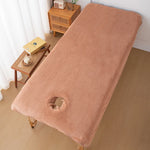 couverture massage bleu marine uni douce taille 180x80cm moderne confortable tranchant cou inclusion