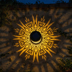 lampe solaire murale noire ornements floraux moderne contemporain