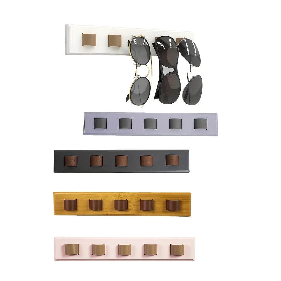 porte lunettes mural moderne supports lunettes vue soleil clés bijoux blanc violet noir