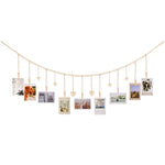 guirlande décorative bohème bois pinces linge photos chambre salon rustique minimaliste