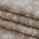 couvre lit jacquard motif floral beige classique décoration maison ornements textiles fixations