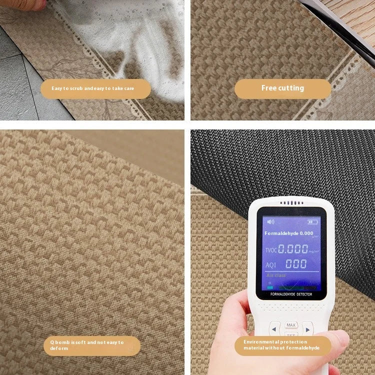 tapis animaux compagnie blanc beige bleu gris imprimé empreintes pattes moderne antidérapant absorbant
