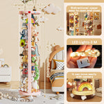 boîte jouets rotative transparente moderne roulettes multicolore organisateur enfant plastique respectueux environnement