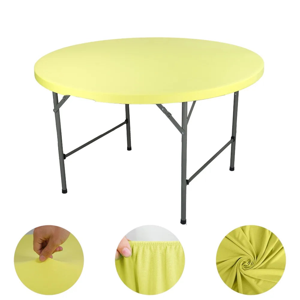 nappe table ronde extensible polyester coton moderne blanc noir rose événementiel réutilisable été