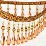ruban décoratif or ornements floraux classique élégant pendeloques fixations invisibles textiles ornementaux
